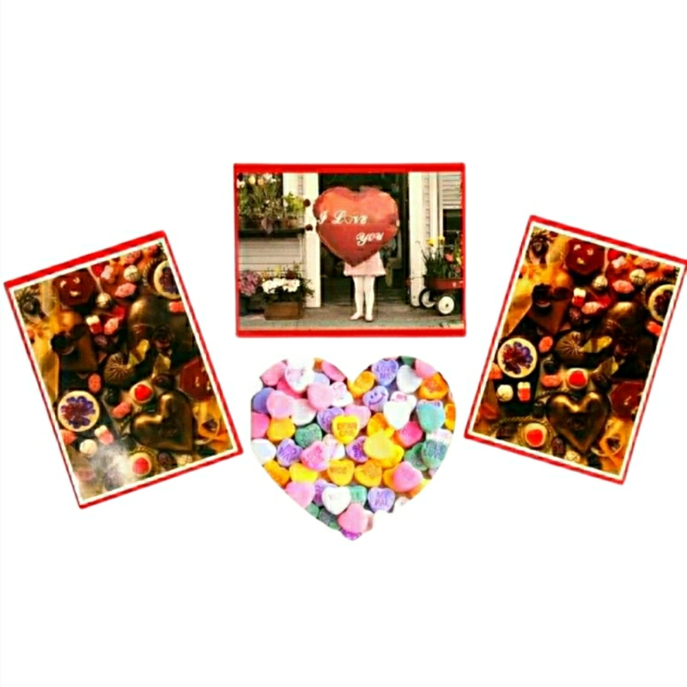 Love and Candy Valentine Cards 4 Card Set of Vintage Styled Valentines - Picture 2 of 11